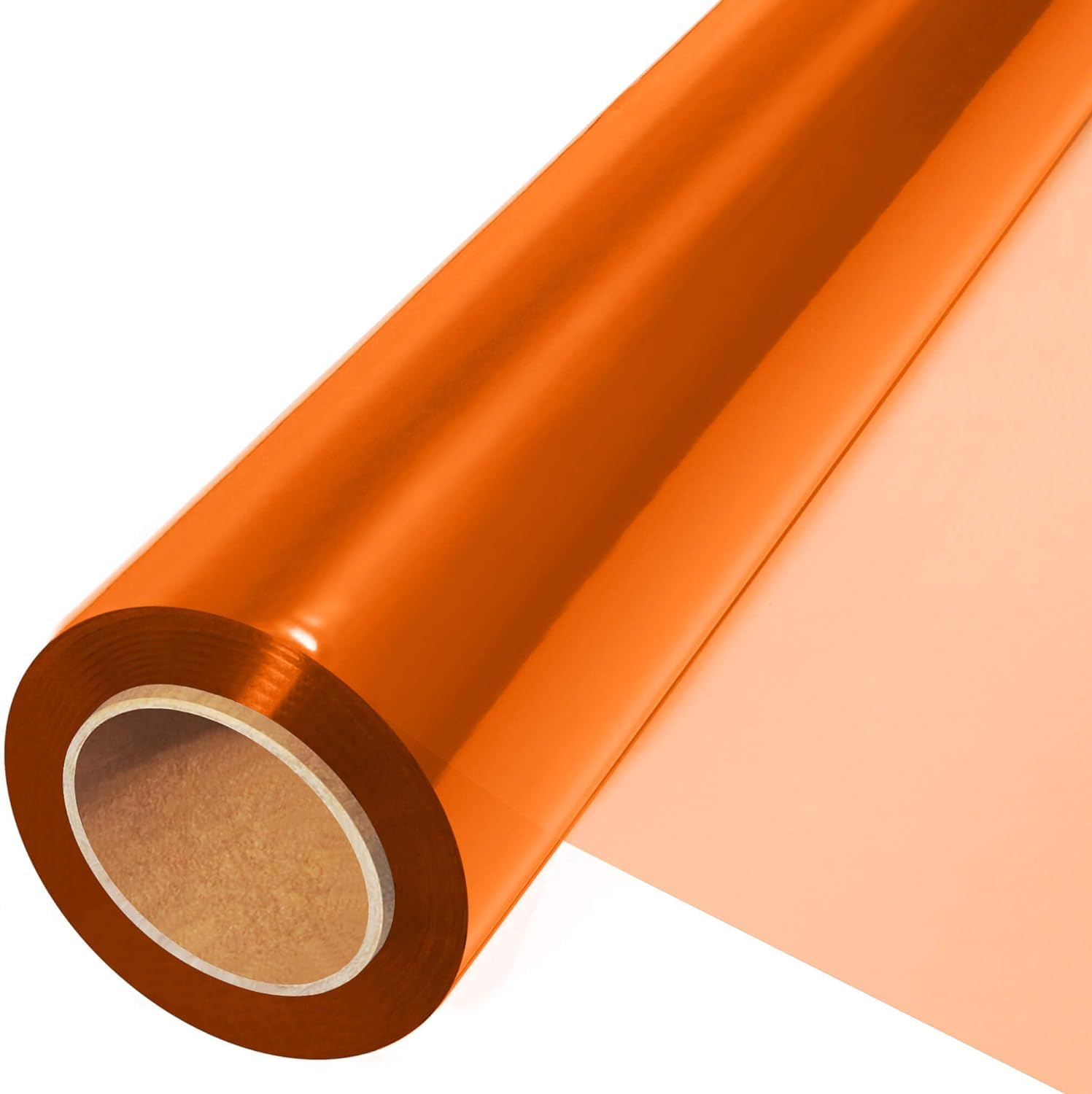 JOYIT Orange Cellophane Roll, 100 Ft x 17.5 in, Gift Basket Flower Wrap
