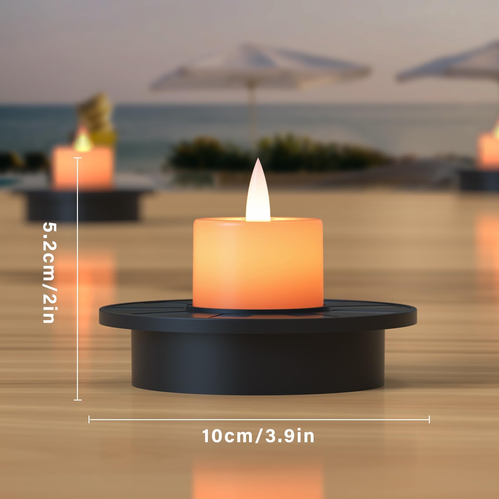 MALUX Luci galleggianti per piscina, confezione da 5 candele solari per esterni, impermeabili, IP66, alimentate a batteria, per piscina, stagno, eventi, feste. (5)