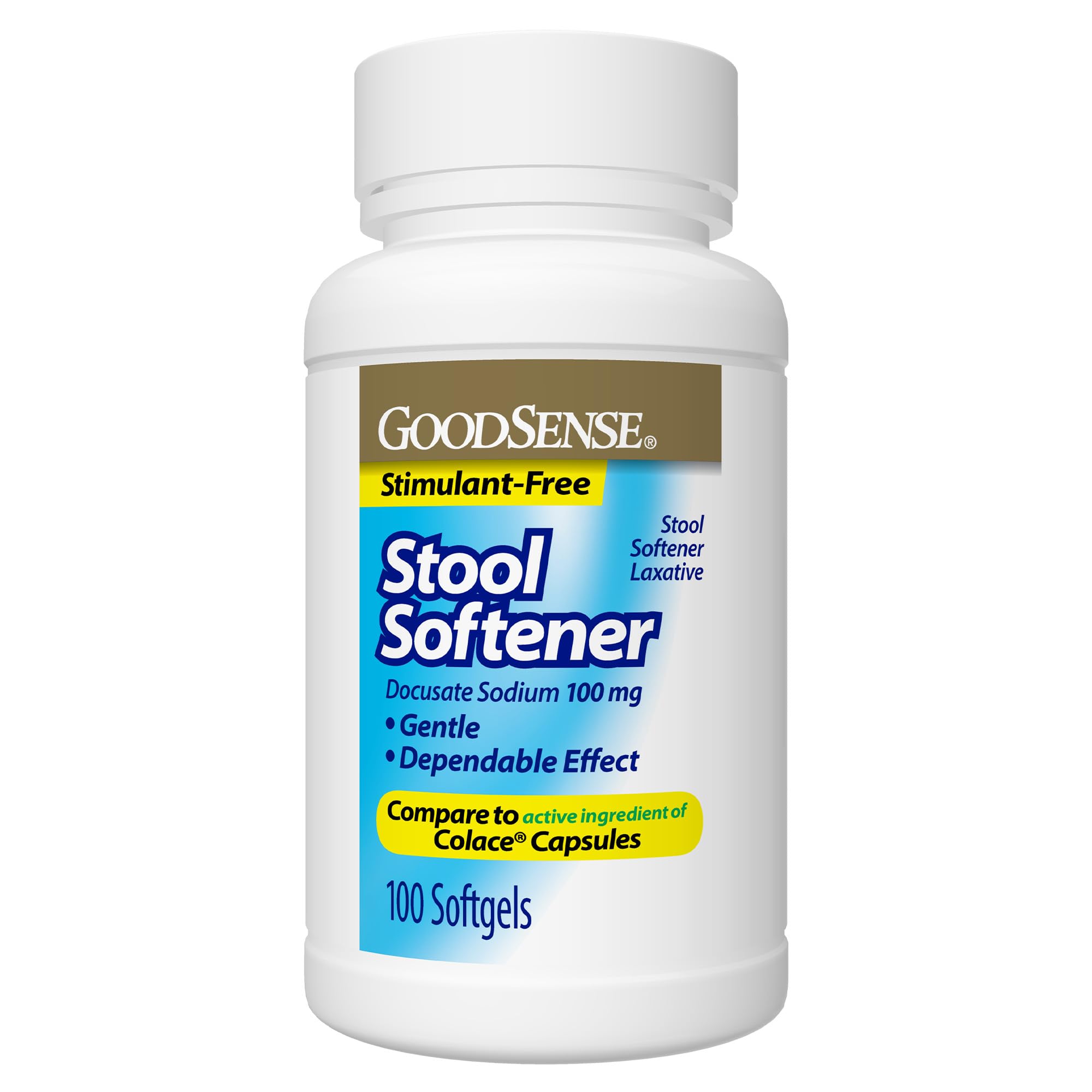 GoodSense Stool Softener Laxative, Docusate Sodium 100 mg, 100 Count
