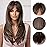 HAIRCUBE Brown Wigs for Women,Long Layered Brown with Highlight Wigs with Bangs Heat Resistant Synthetic Fibre Wigs(pelucas de cabello natural)