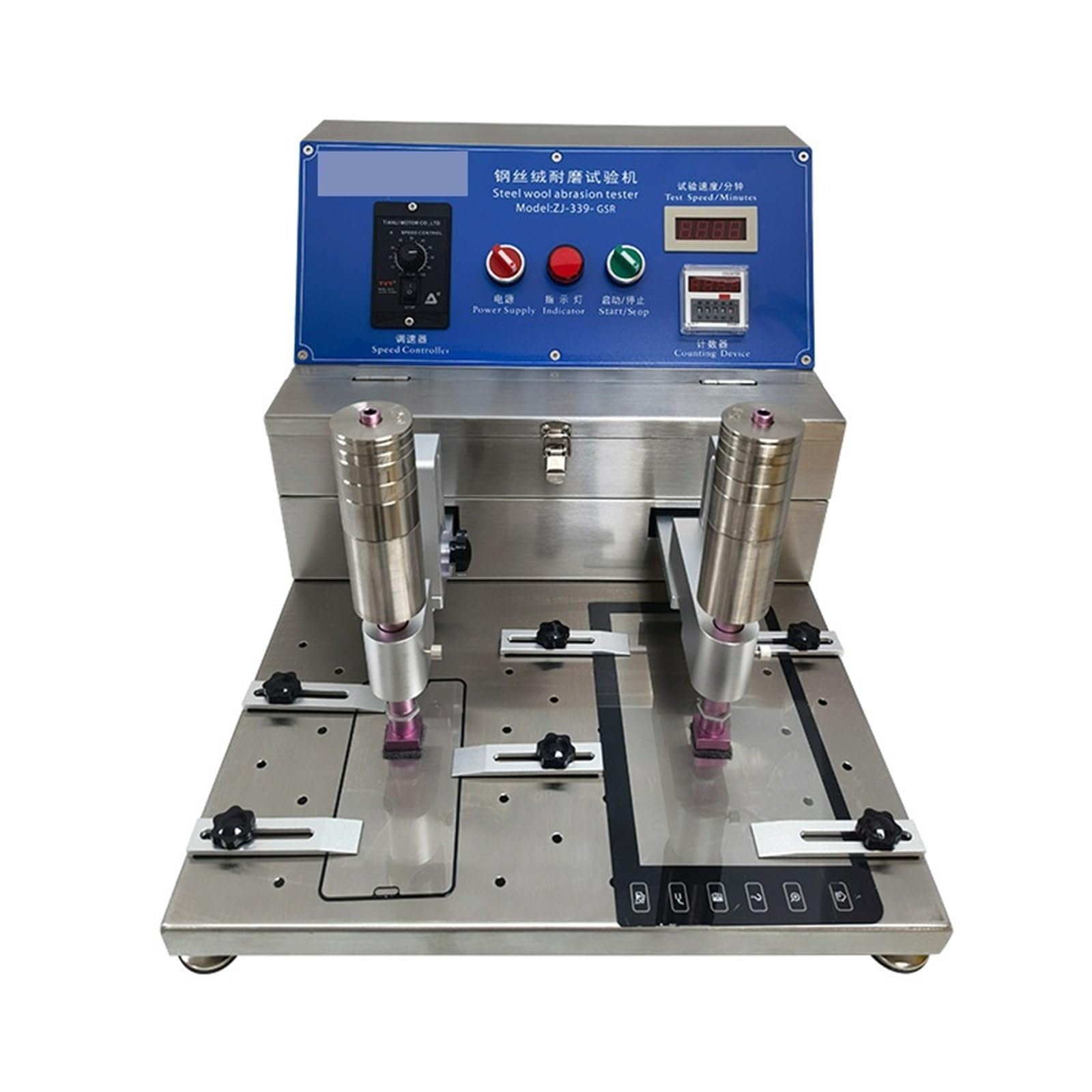 Abrasion Tester Abrasion Tester, Surface Wear-Resistance Film Friction Machine, Rubber/Steel Wool 3in1 Paint Meter ZJ-339-GS