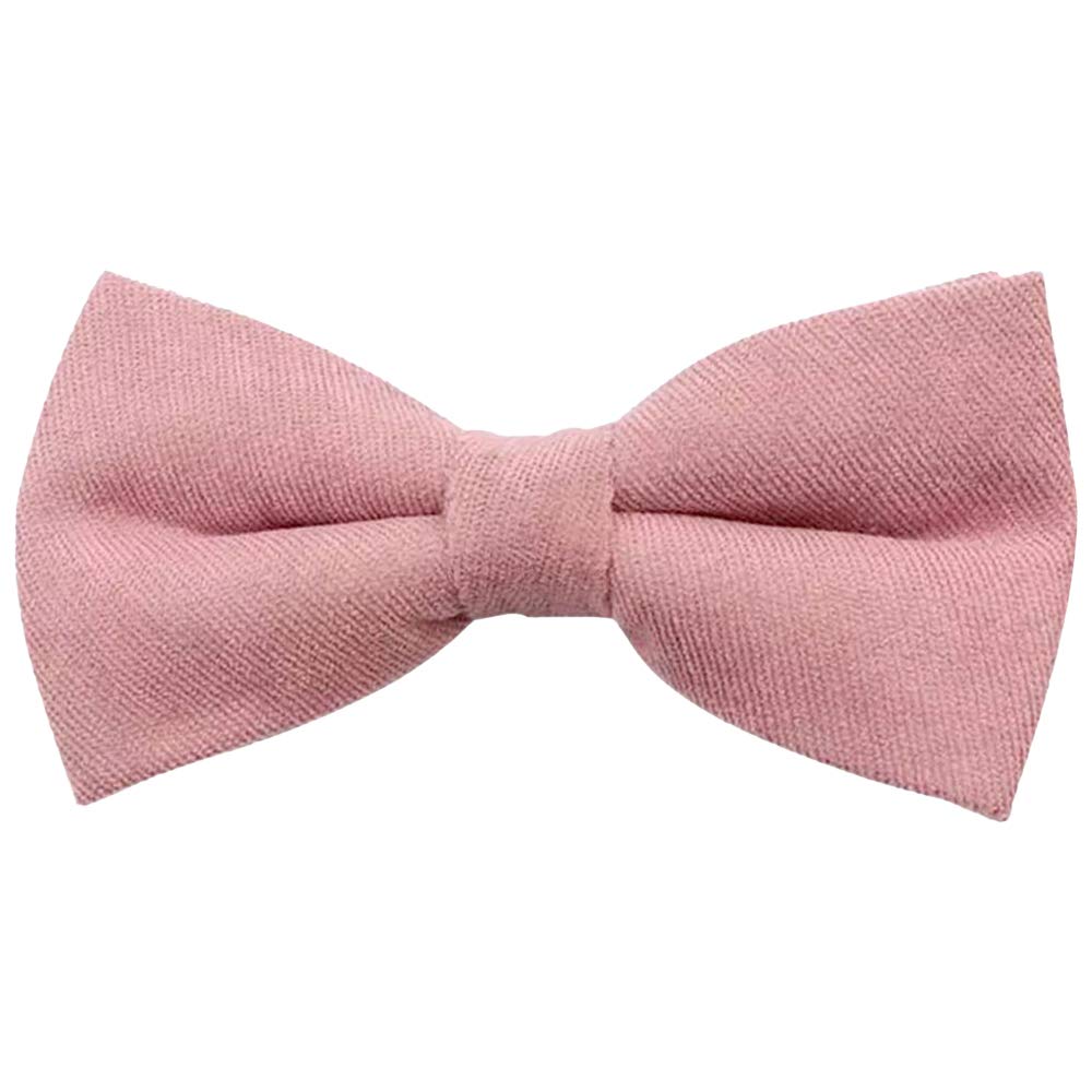 Db Dickie Bow Men's Dusty Rose Pink Luxury Cotton Blend Pre-Tied And Fully Adjustable Bow Tie (Dusty Rose Pink) - Suitable For Formalwear, Office, Weddings, Parties, Grooms & Grooms Outfits