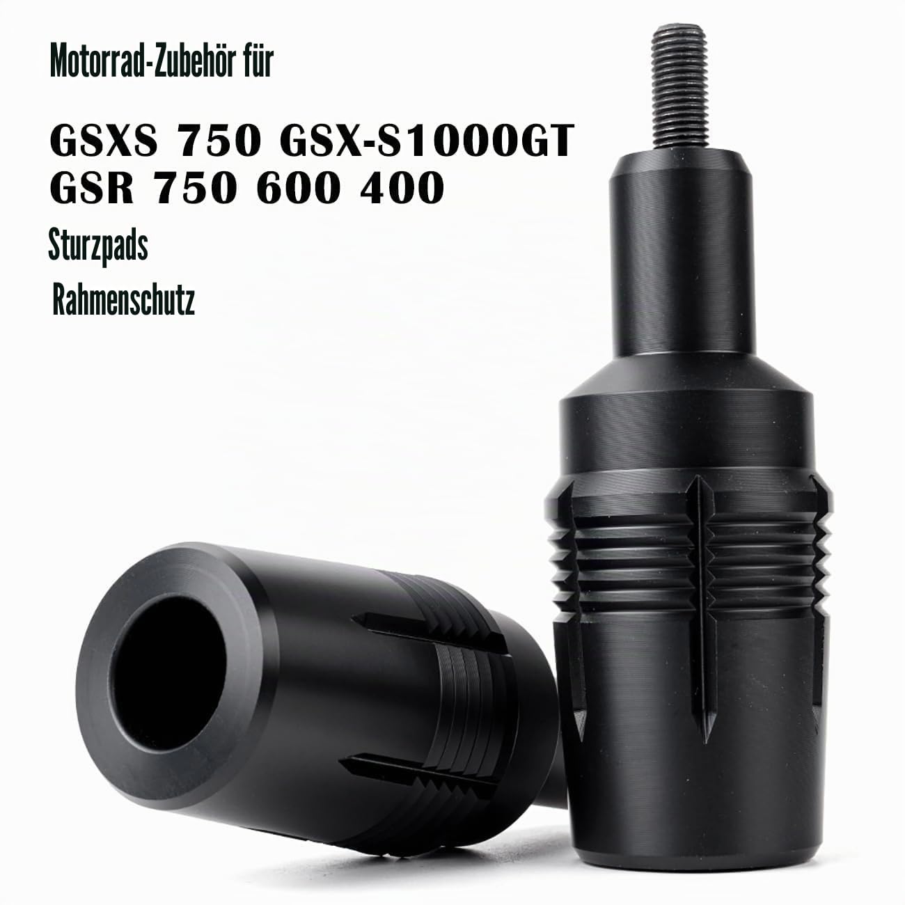 Motorrad Sturzpads für Suzuki GSX S750 GSX S1000 GSXS 750 1000 GSX-S 1000 GT GSX-S1000GT GSR 750 600 400 Zubehör Rahmenschutz Fallschutz Sturzschutz Crashpads Protektoren (Schwarz)