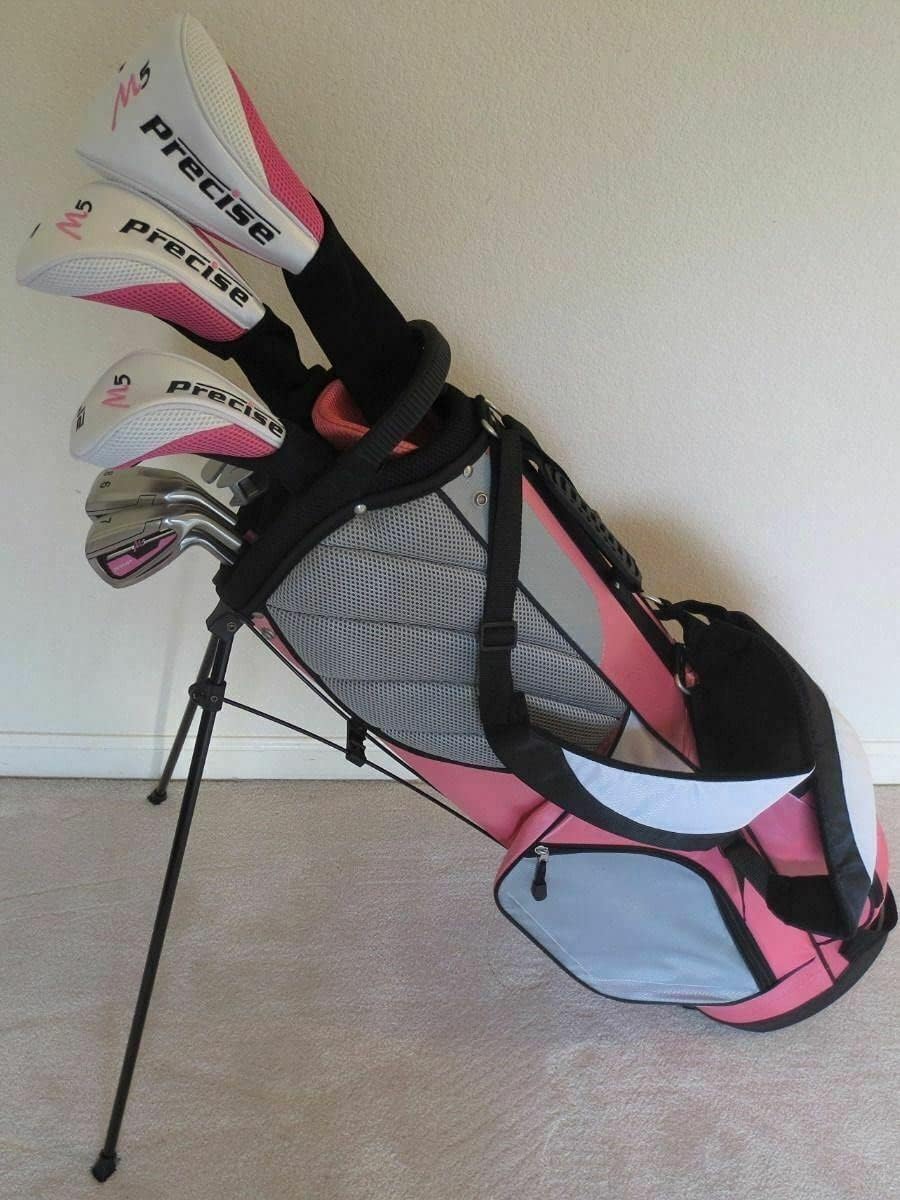 Womens Complete Golf Set - for Petite Ladies 5'0"-5'5" Tall Driver, Wood, Hybrid, Irons, Putter Bag