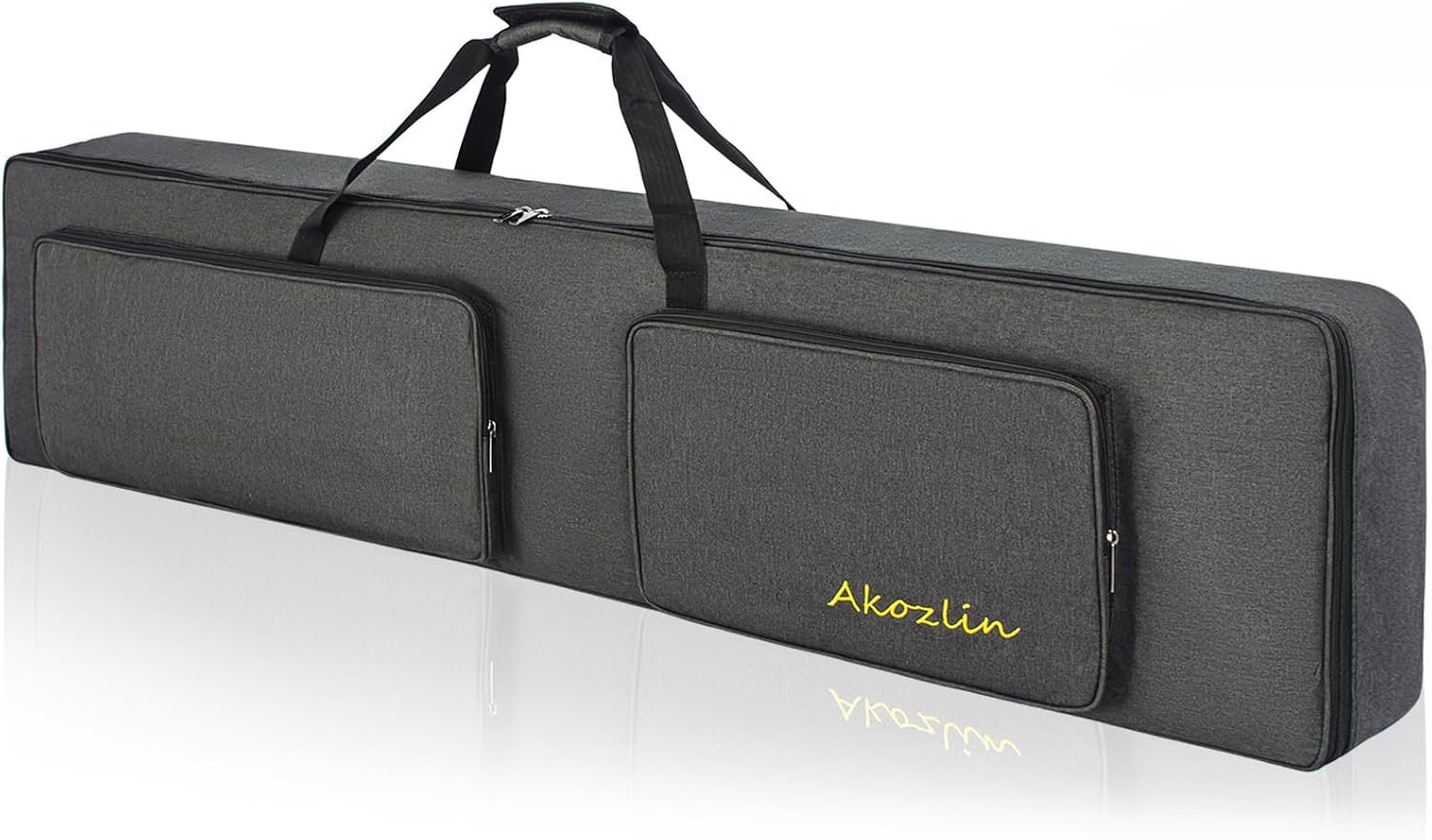 AKOZLIN 88-Key Padded Keyboard Gig Bag Portable Foldable Electric Piano Case Bag For Slim 88-Note Keyboard 54.3”×13.3”×6.3”