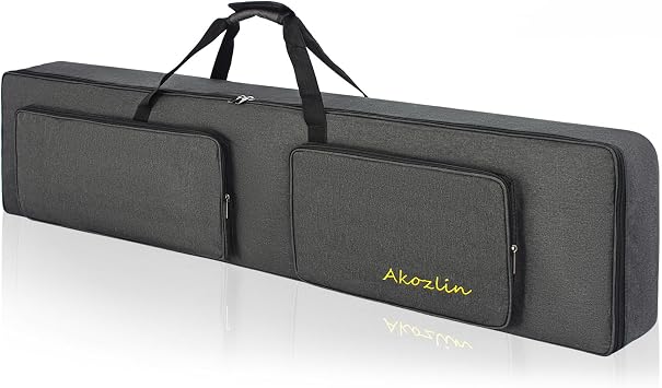 AKOZLIN 88-Key Padded Keyboard Gig Bag Portable Foldable Electric Piano Case Bag For Slim 88-Note Keyboard 54.313.36.3