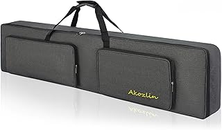 AKOZLIN 88-Key Padded Keyboard Gig Bag, 54.3”×13.3”×6.3”Portable Waterproof Electric Piano Keyboard Case Bag For Slim 88 N...