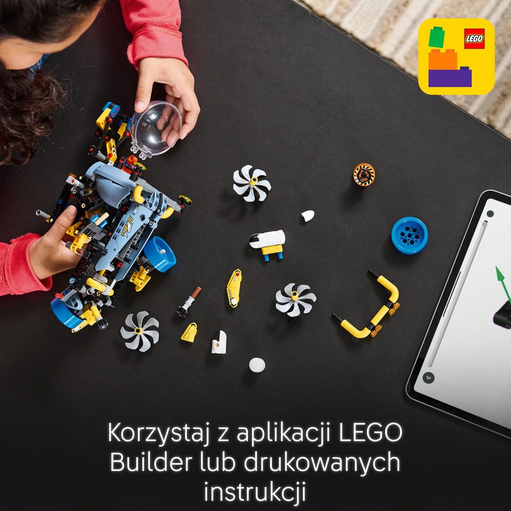 LEGO Technic Badawcza Łódź Podwodna, Konstrukcyjna Zabawka dla Dziecka do Zbudowania, Model Pojazdu z Otwieranym Kokpitem, Kreatywny Prezent dla 9-latka, dla Chłopca i Dziewczynki, Fana Nauki, 42201
