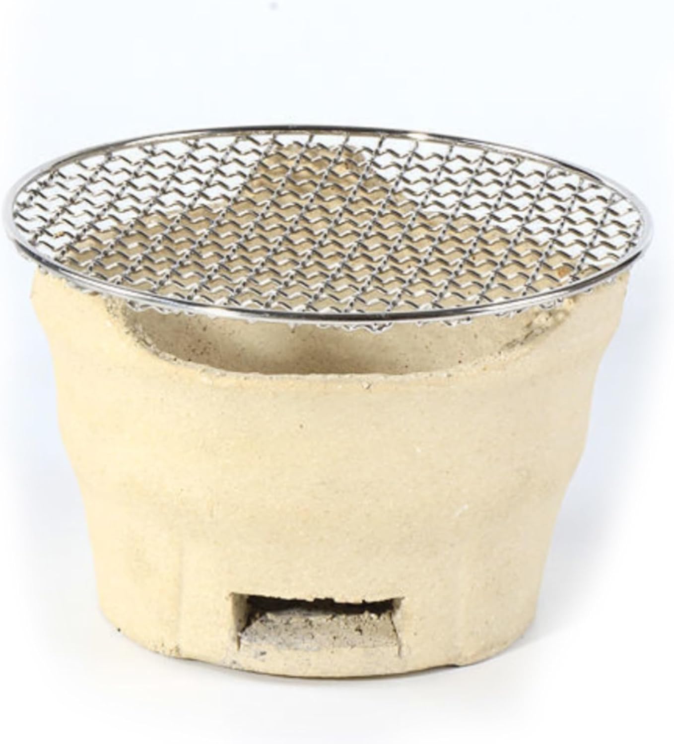 Clay Grilling Stove, Small Charcoal Grill, Camping Clay Stove, Old Multifunctional Fashioned Barbecue Stoves, Portable Barbecue Grilling, Outdoor Cooking Accessories Fo,Yellow-23x14.5cm/9x5.7in