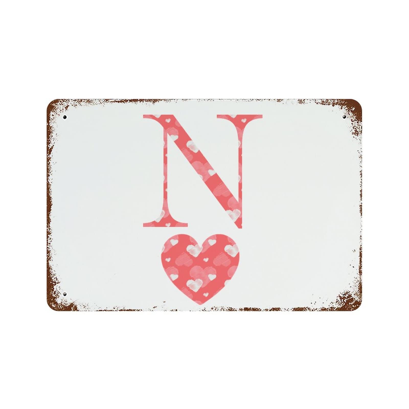Panneau I Love You en cœur, le cadeau de Saint-Valentin vintage