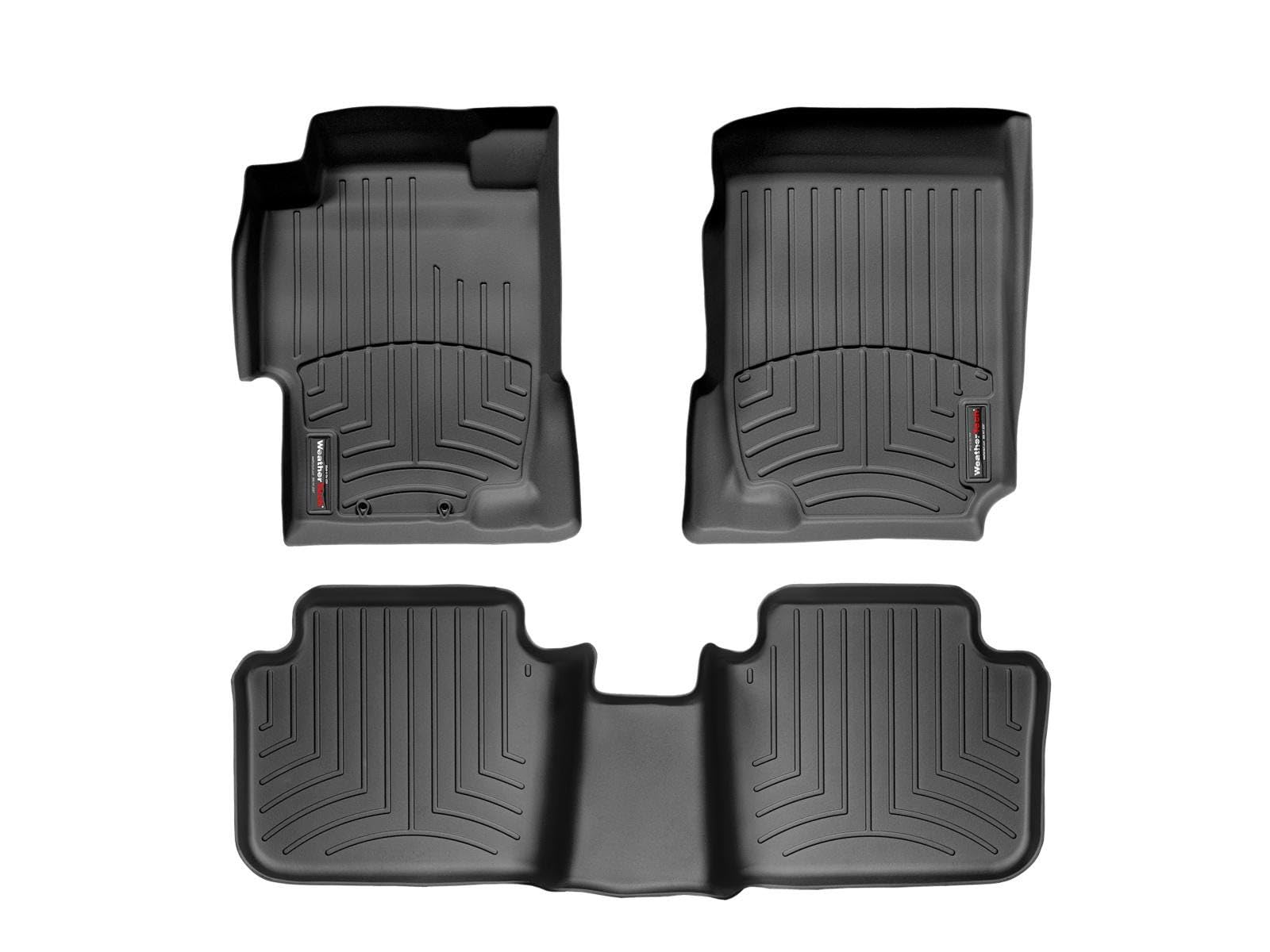WeatherTech Custom Fit FloorLiners for Honda Accord - 1st & 2nd Row (44060-1-2), Black