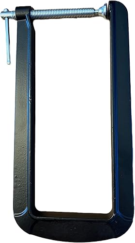 Hierro fundido con abrazadera en C de garganta profunda de 12 pulgadas con acabado en polvo, color negro