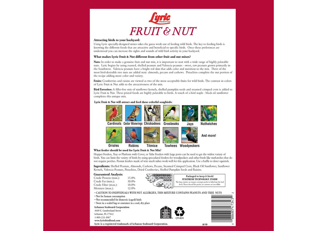 Lyric Fruit & Nut High Energy Wild Bird Mix