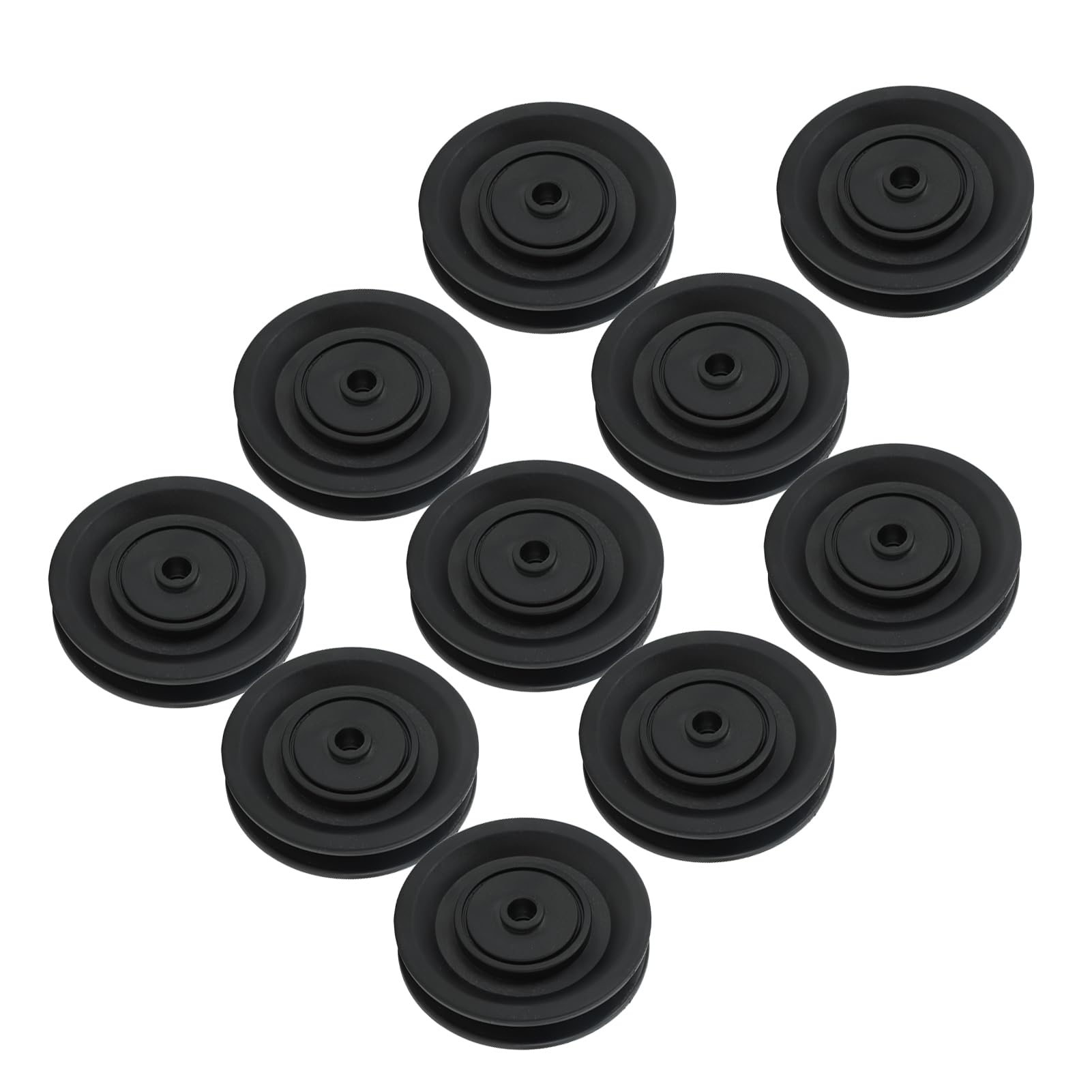 Pulley Wheel, Bearing Pulley Exercise Pulley 10pcs 90mm Universal Nylon 0.4in Pulley Middle Hole Diameter for Gym Equipment Garage Door Crane
