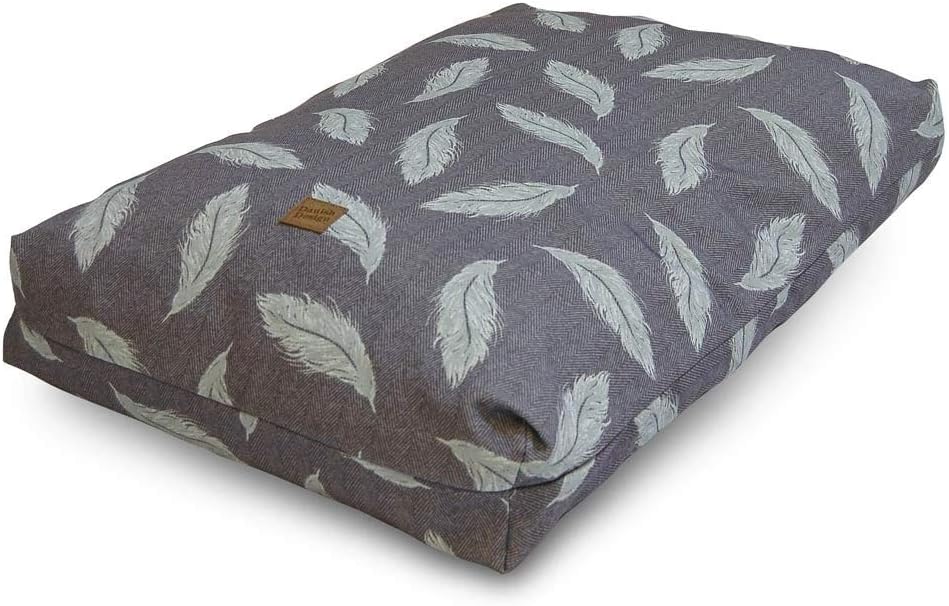 Danish DesignRetreat Grey/Duck Egg Eco-Wellness Feather Dog/Puppy Duvet 87 x 138 cm