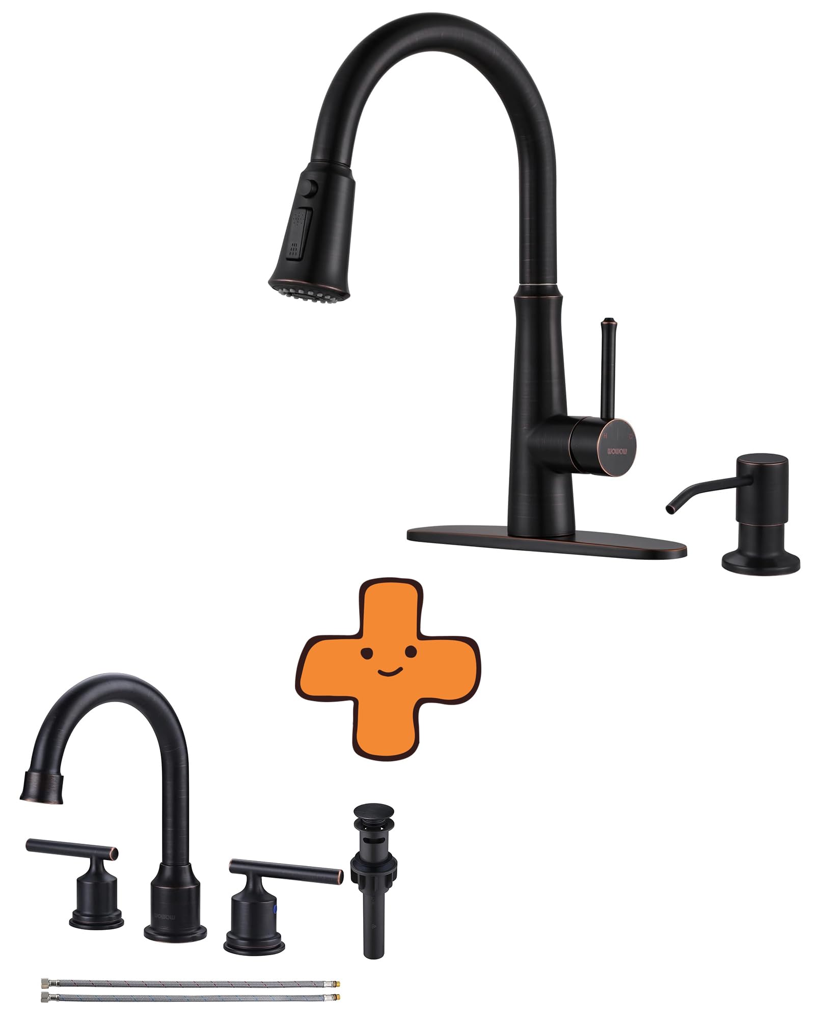 Jnfidosr Kitchen Faucet With Sprayer And Bathroom Faucet