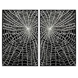 2 Pieces Gothic Punk Patch Spider Web Sew On Patches DIY Crafts Halloween Costume Appliques Patches for Jackets Jeans Vests Hats Backpacks Shirts Halloween Accessories (Spider Web White Large)
