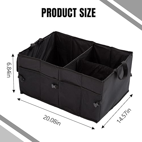 Miniatura 2 de Hovom Organizador de maletero de automóvil, organizador plegable para asiento trasero de maletero, organizador de almacenamiento de maletero