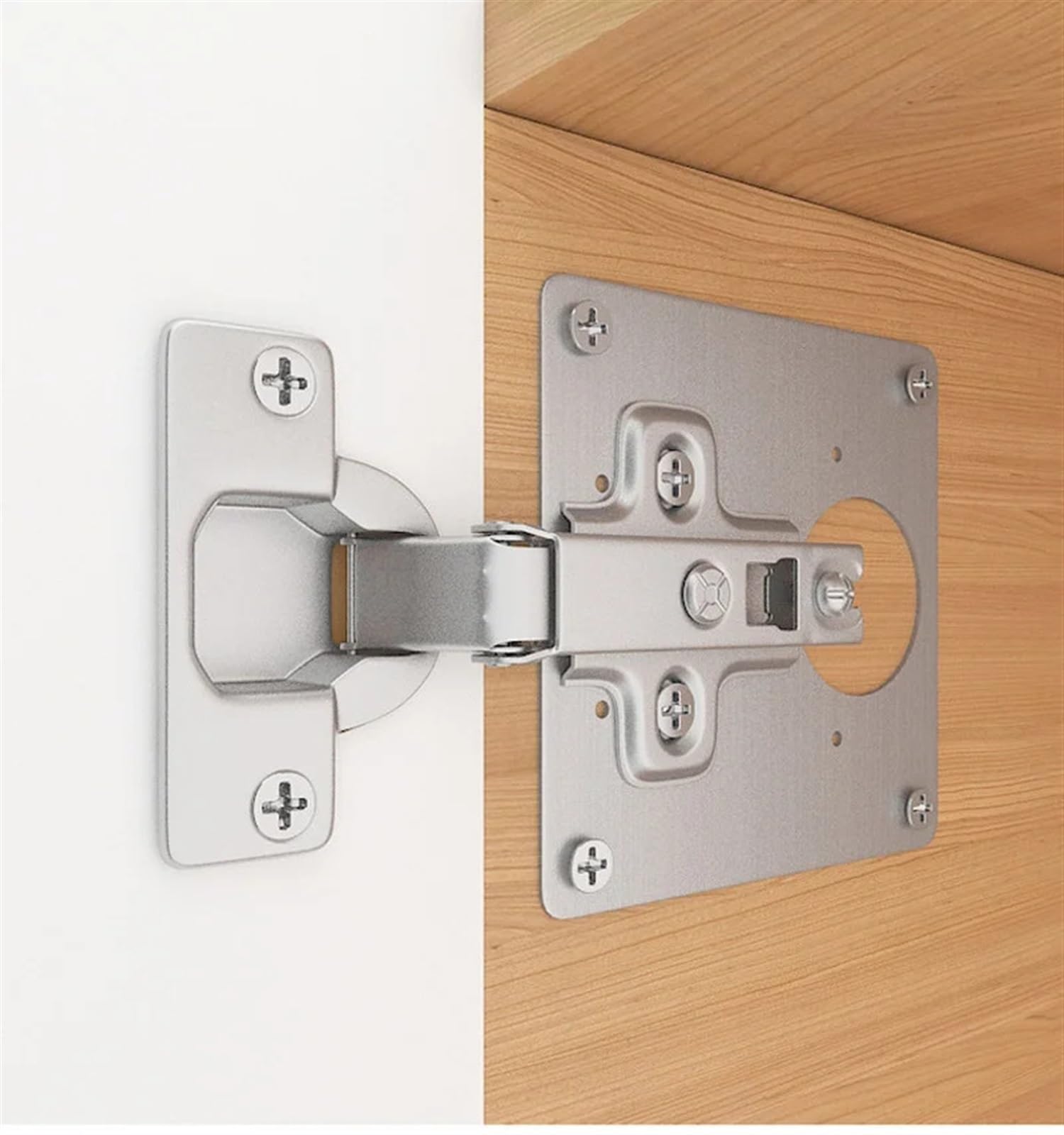 Ymuguegh One Color 1Pcs Cabinet Door Hinge Repair Kit Wardrobe Hinge Repair Side Panel Mount Wood Door Hinge Repair Board