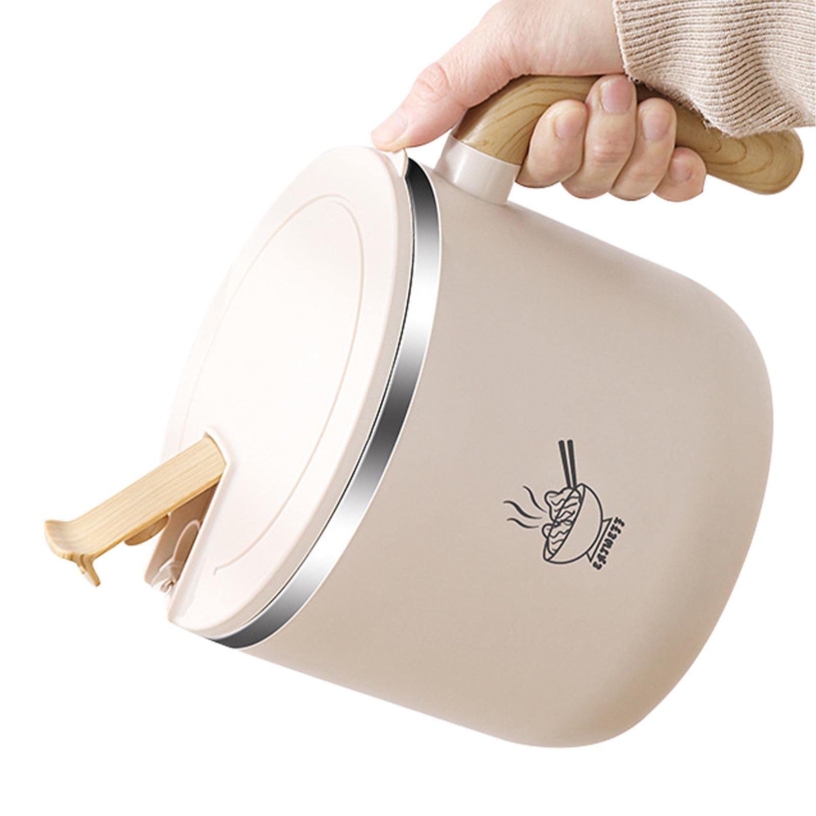 Noodle Bowl with Lid, Instant Noodle Bowl Ramen Cooker with Handle, Insulated Soup Bowl College Dorm Room Instant Noodle Cooking, Dishwasher Safe