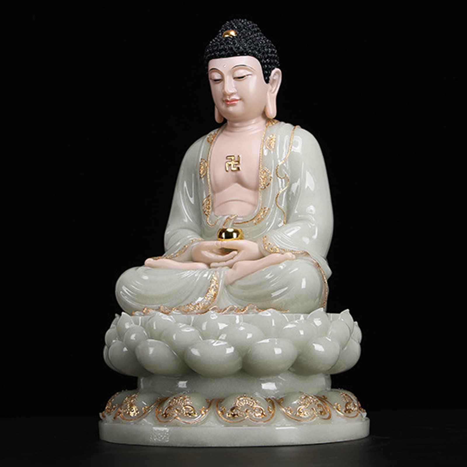 仏像 銅製 玉石象嵌 中国美術 古寶奇蔵・銅製・金鍍・寶石嵌・神獣紋・指輪】・希少珍品・賞物