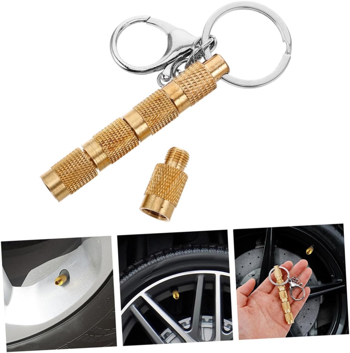 2pcs Copper Tire Deflator Tool 5-in-1 Tire Pressure Release Valve for Car SUV Off-Road Vehicles Vehicle Bleeder Automotive Maintenance