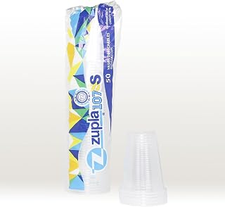 Clear Plastic Cups, Polypropylene Disposable Cups, Microwave-Safe, Suitable for Hot/Cold Beverages - 10oz, 1 Pack of 50 Cups