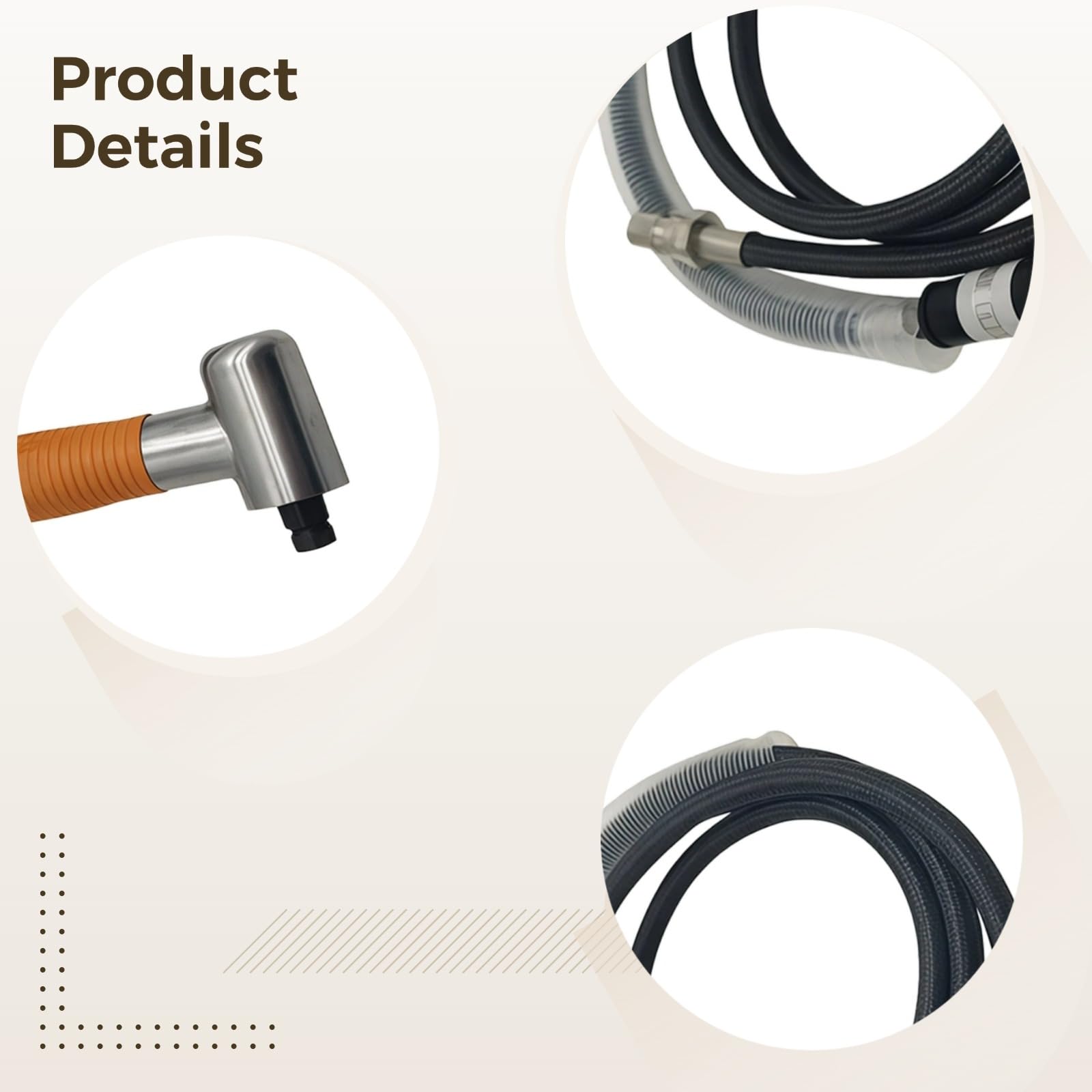Amoladora angular neumática con accesorio de 90°, amoladora de 25.000 RPM para pulir, grabar y moler, compacta y ligera, mango de goma naranja, incluye 2 llaves, pinza de 3 mm