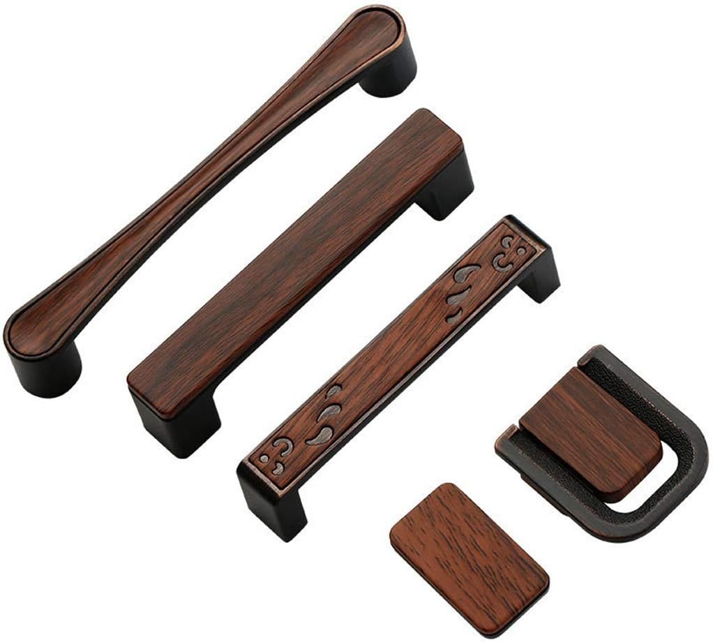 XBWEI Wooden Knobs and Handles Kitchen Handles Zinc Alloy