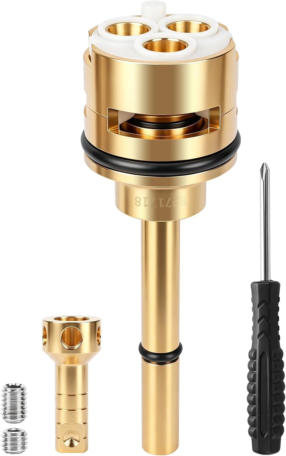 RP71718 3-Function Non-Shared Diverter Cartridge, Compatible with Delta R11000, R22000 & R22000-WS Valves, 3-Setting Shower Diverter Replacement, 3 Individual Positions