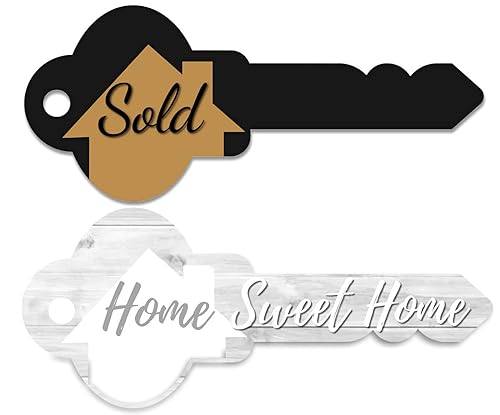 Labend Home Large Key Shaped Sold Sign – Realtor Closing