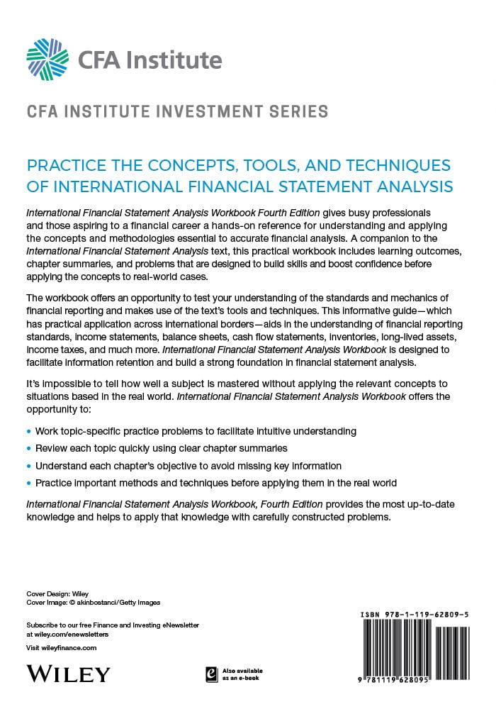 International Financial Statement Analysis Workbook (CFA Institute Investment Series)