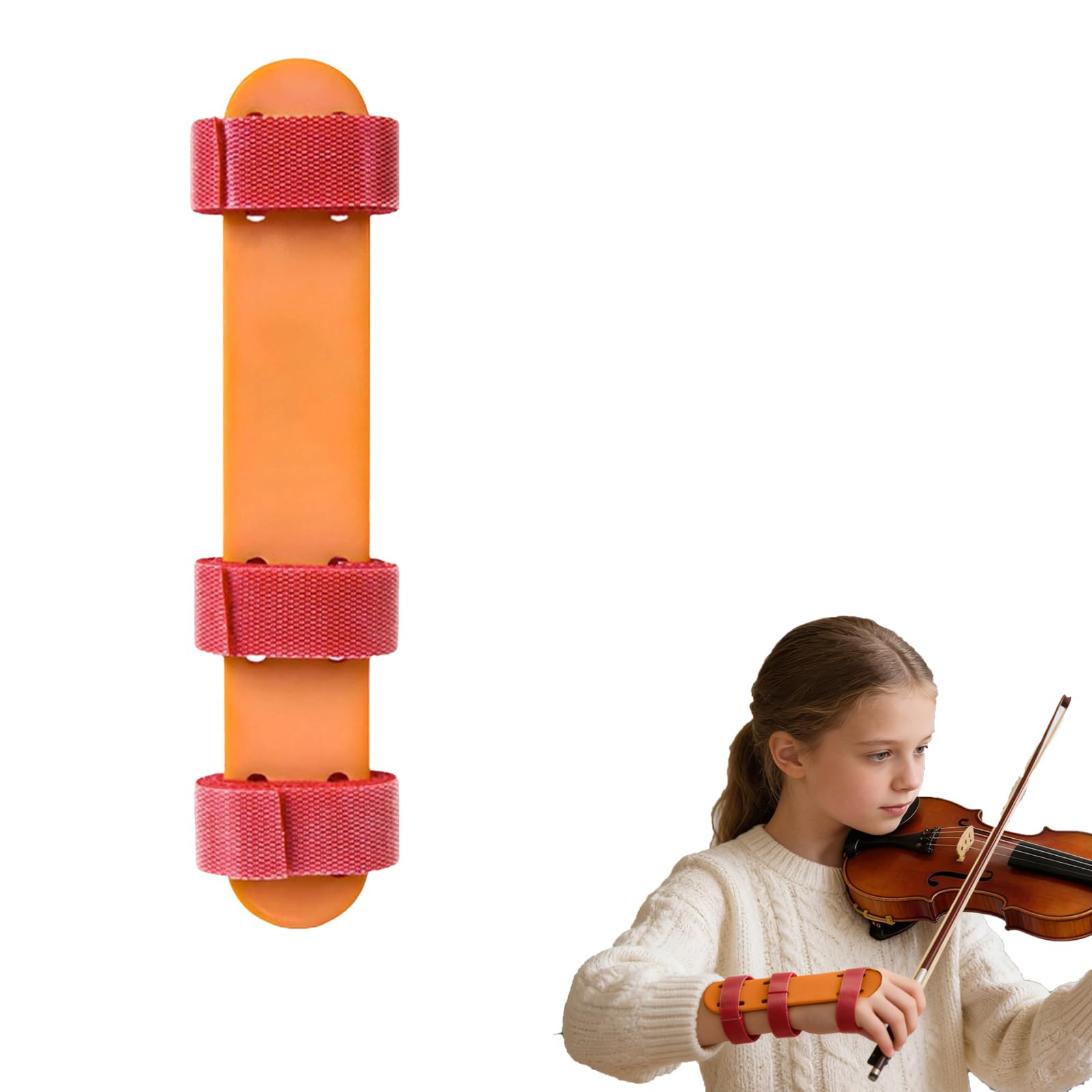 Violin Wrist Practice Aid - Adjustable Corrector for Kids and Beginners with Breathable Design | Straight Wrist Trainer for Violin Students, Music Lessons, Orchestra, Home or Classroom Use (Blue) — view 10