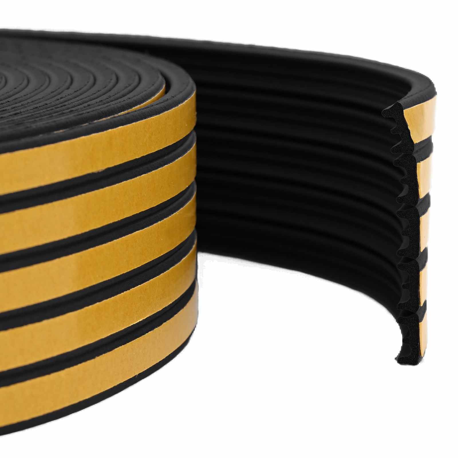 Vidaxl Black Self-Adhesive Window Seal 15 X 8 Mm 100 M Epdm Foam