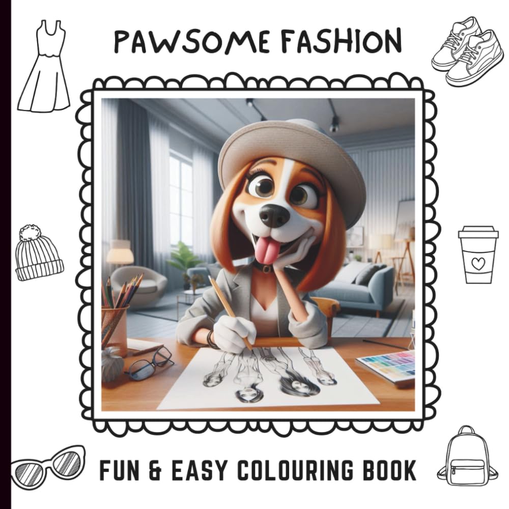 Fun and Easy Colouring Book - Pawsome Fashions