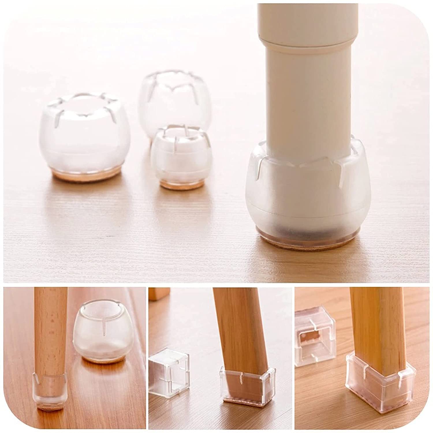 椅子脚カバー チェアーソックス 椅子あしキャップ シリコン クリアー Amazon | Mukeyo 椅子脚カバー チュアーソックス 椅子あしキャップ