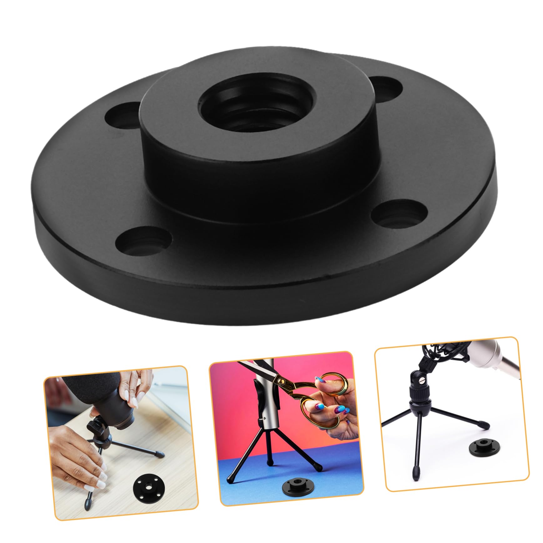 HANABASS Aluminum Microphone Wall Mount Stand 3/8-16 Threaded Flexible Desktop Wall Mounting