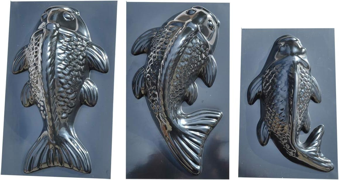 Concrete Mold 3D Fish Stone Decor Garden Aquarium Plastic Mold Sold (D43+D44+D40)