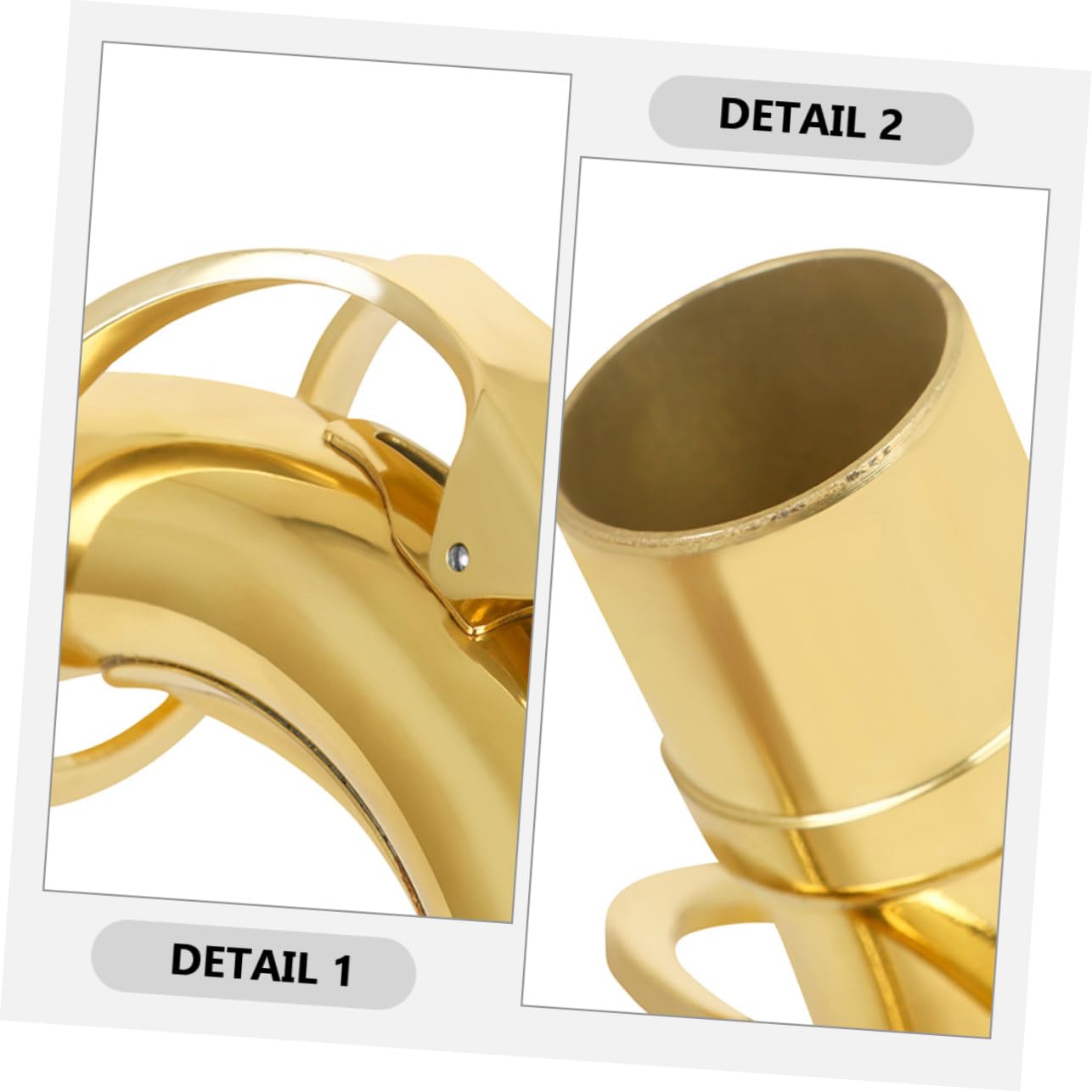 Collo Sax Tenore Curvo in Ottone con Sughero, Set 1 Pezzo | Sassofono, Finitura Oro, Resistenza alla Deformazione e Alta Durezza, Posizione di Esecuzione Comoda
