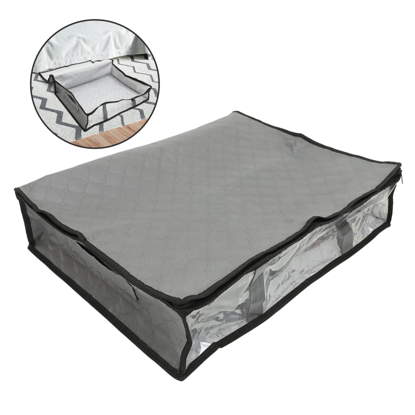 SOIMISS Contenitore Sotto Letto Pieghevole Grande Capacità Non Tessuto Manici per Organizer Vestiti e Coperte Salvaspazio per Camera da Letto