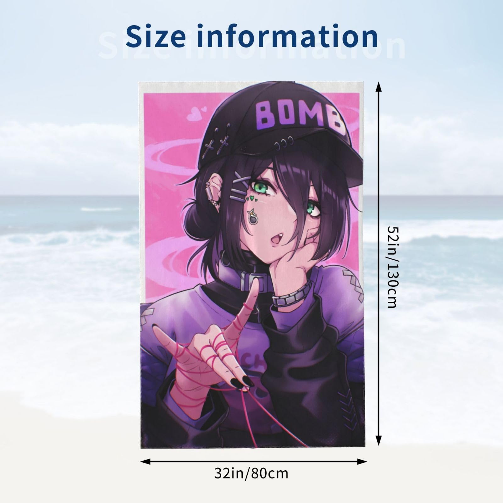 Amazon｜バスタオル チェンソーマン レゼ ビーチタオル 大判 肌