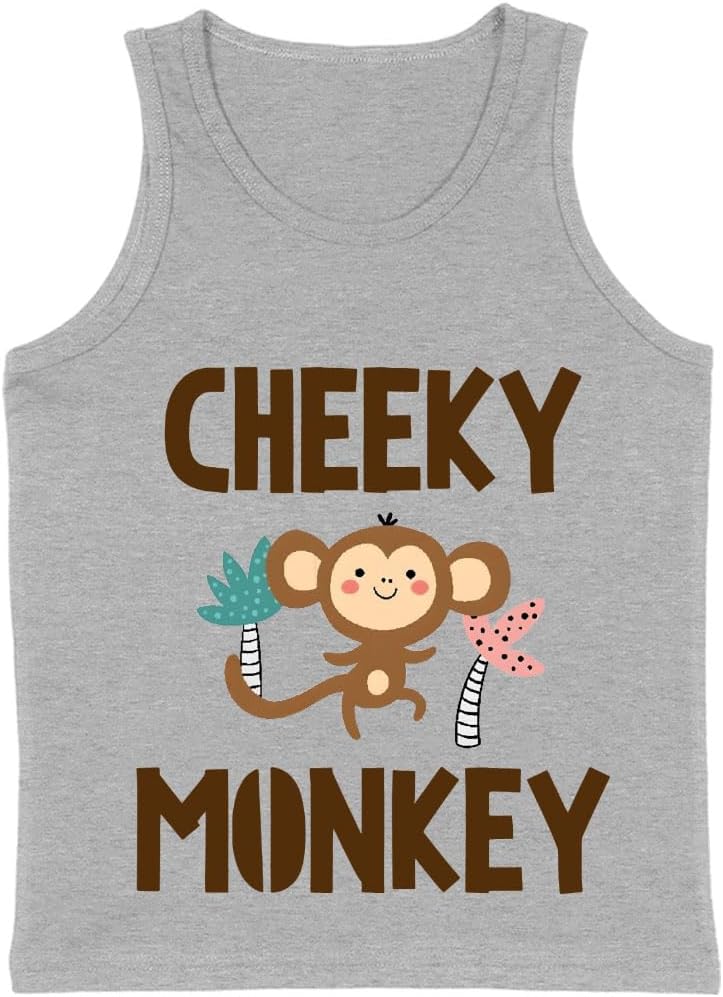 Cheeky Monkey Kids' Jersey Tank - Baby Birth Gift - Monkey Themed Stuff
