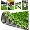 Deluxe Realistic Artificial Grass Turf 3FTX6FT,1.37 Thick 70 oz Face Weight Fake Grass, Indoor Outdoor Pet Faux Synthetic Grass Astro Rug Carpet for Garden Backyard Patio Balcony