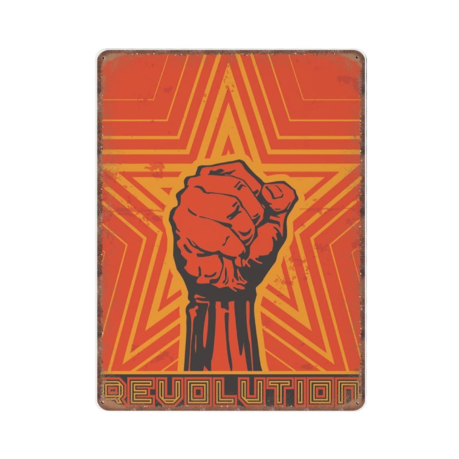 rayprint Revolution Tin Signs Funny Vintage Metal Sign Plaqu Poster Wall Art Pub Bar Kitchen Garden Bathroom Home Decor, 30x40 cm
