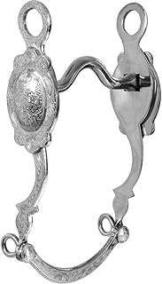 Schneiders FES Arabian Show Horse Bit Low Port | Elegantly Crafted Horse Show Bit | Hand Engraved Silver Accents | Promotes Salivation | Durable & Easy to Clean Levels