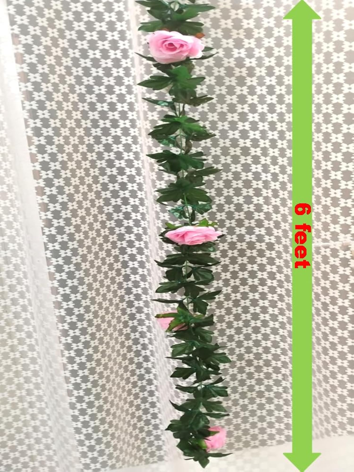 Artificial Flowers Vine Silk Roses Garland for Wedding Decorations
