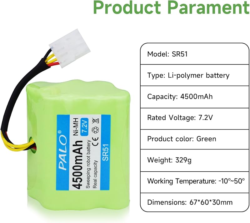 CITYORK NiMH Akkumulátor Csomag Neato XV Robotporszívókhoz - 2db 7.2V 4500mAh - XV-11/12/14/15/21/25 Modellekhez - Hosszú Élettartam