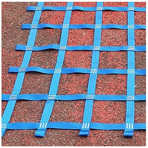 DREAMOSA Climbing Cargo Net,Outdoor Playground Ladder Netting Safety Obstacle Net for Kids Backyard Ninja Warrior Obstacle Course Jungle Gym Webbing Net Play Sets for Treehouse,for Backyard,Blue Cover