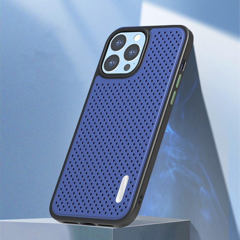 Coque souple anti-chute de refroidissement iPhone 11 Pro étui bleu anti-surchauffe