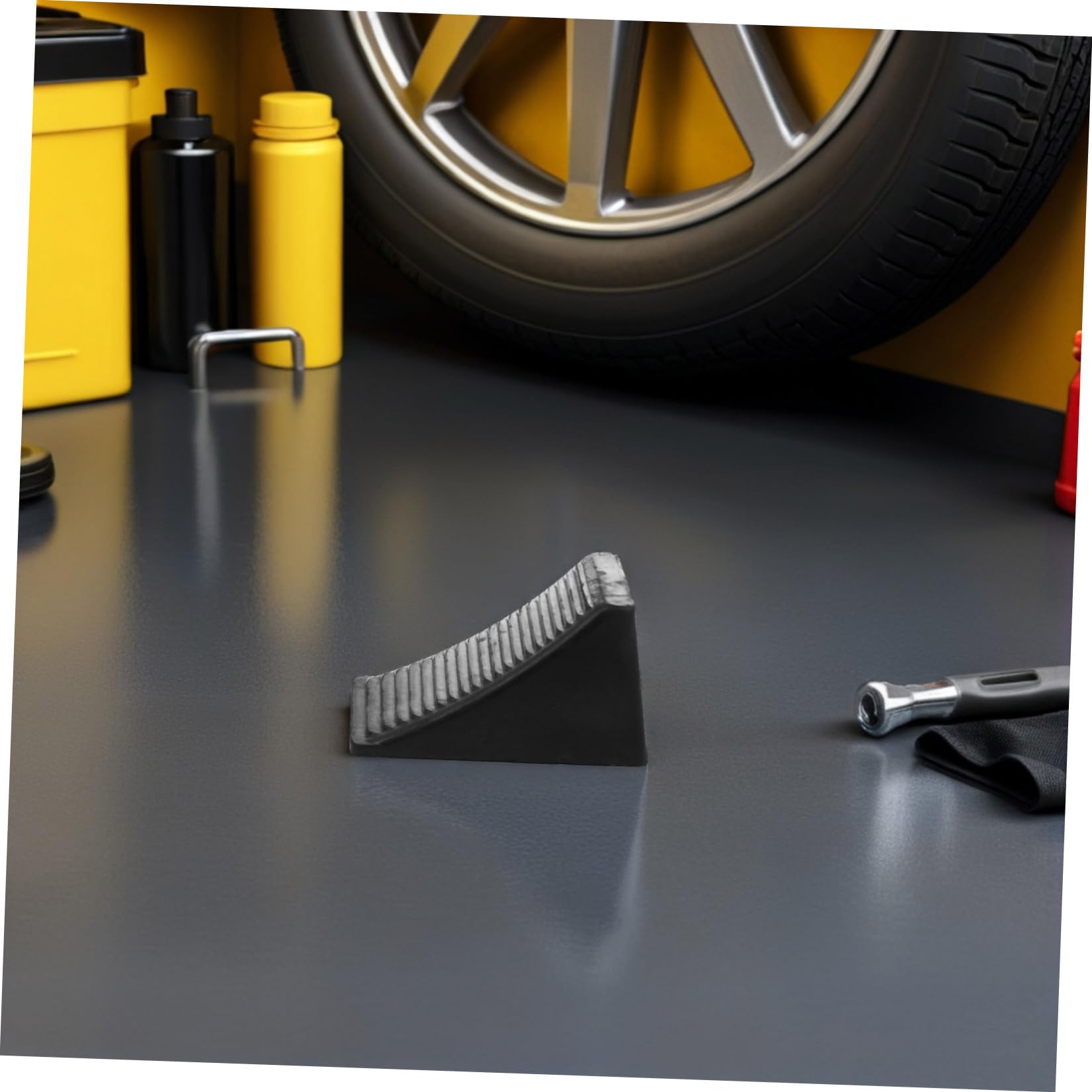 SOIMISS Gummi Reifenkeile Maximieren Grip für Anhänger und Wohnmobil 2 Stück und Sichern Fahrzeuge Portable Unterlegkeile Schwarz Zuverlässig im Offroad und Werkstatteinsatz